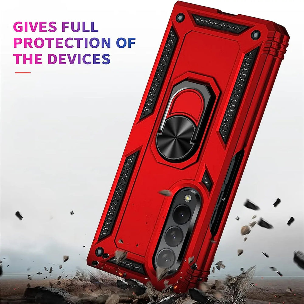 Härte getestete, stoßdämpfende Handyhülle für Samsung Galaxy Z FOLD 3 in Rot