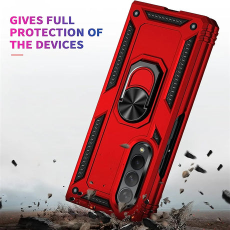 Härte getestete, stoßdämpfende Handyhülle für Samsung Galaxy Z FOLD 3 in Rot