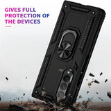 Härte getestete, stoßdämpfende Handyhülle für Samsung Galaxy Z FOLD 3 in Schwarz