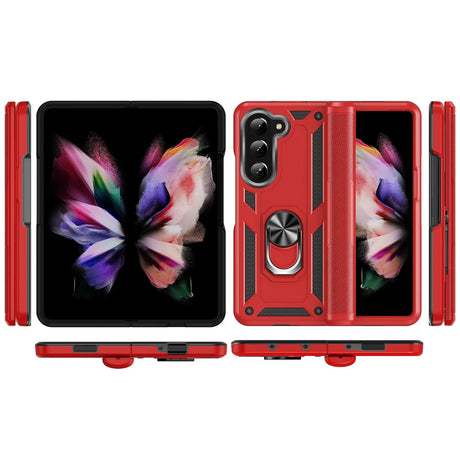 Härte getestete, stoßdämpfende Handyhülle für Samsung Galaxy Z FOLD 5 in Rot