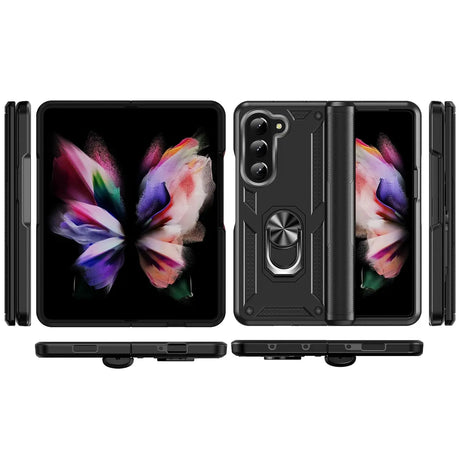Härte getestete, stoßdämpfende Handyhülle für Samsung Galaxy Z FOLD 5 in Schwarz