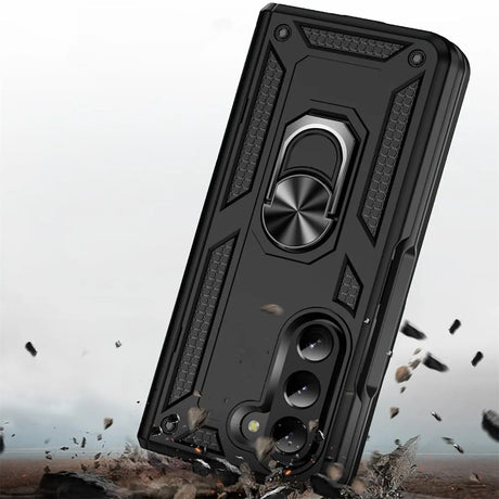 Härte getestete, stoßdämpfende Handyhülle für Samsung Galaxy Z FOLD 5 in Schwarz