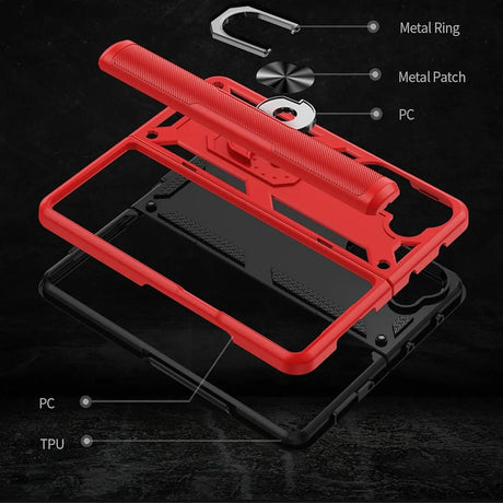 Härte getestete, stoßdämpfende Handyhülle für Samsung Galaxy Z FOLD 6 in Rot