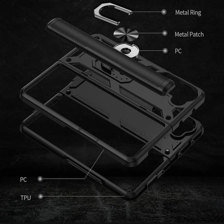 Härte getestete, stoßdämpfende Handyhülle für Samsung Galaxy Z FOLD 6 in Schwarz