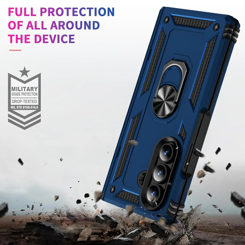 Härte getestete, stoßdämpfende Handyhülle für Samsung Galaxy Z FOLD 7 in Blau