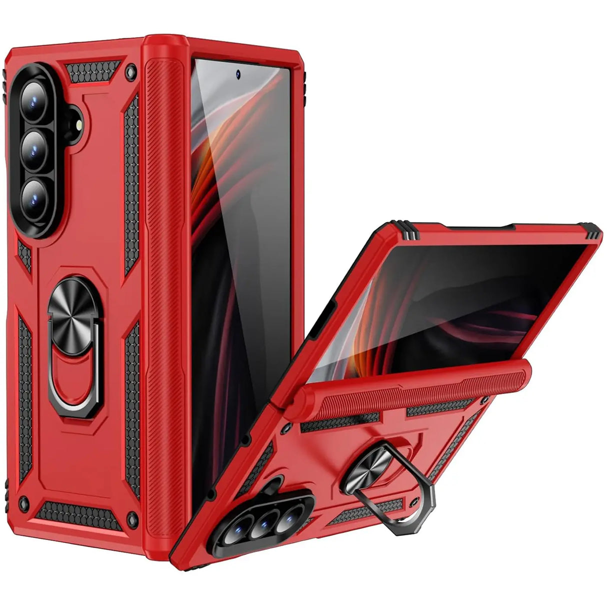 Härte getestete, stoßdämpfende Handyhülle für Samsung Galaxy Z FOLD 7 in Rot