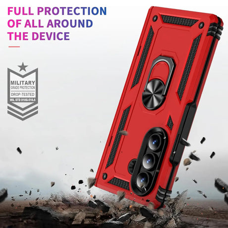 Härte getestete, stoßdämpfende Handyhülle für Samsung Galaxy Z FOLD 7 in Rot