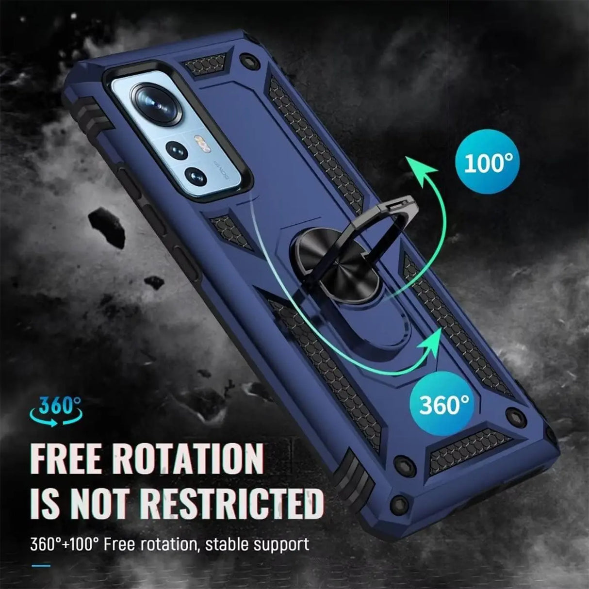 Härte getestete, stoßdämpfende Handyhülle für Xiaomi 12 Pro in Blau