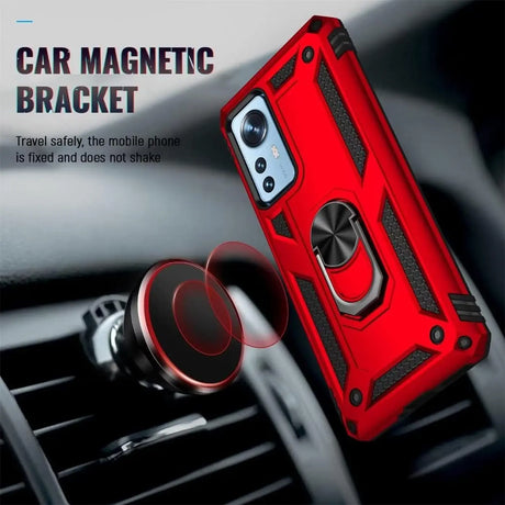 Härte getestete, stoßdämpfende Handyhülle für Xiaomi 12 / 12X in Rot