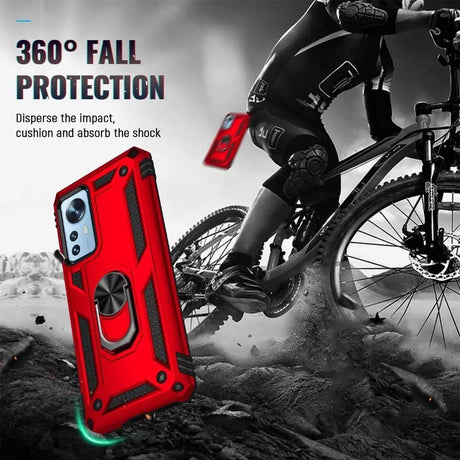 Härte getestete, stoßdämpfende Handyhülle für Xiaomi 12T / 12T Pro in Rot