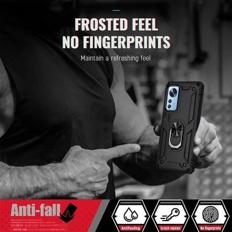 Härte getestete, stoßdämpfende Handyhülle für Xiaomi 12T / 12T Pro in Schwarz