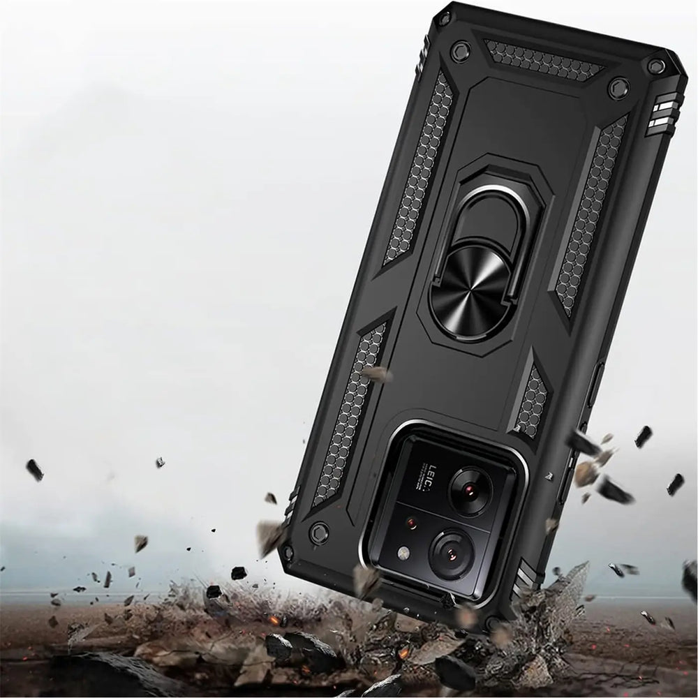 Härte getestete, stoßdämpfende Handyhülle für Xiaomi 13T / 13T Pro in Schwarz