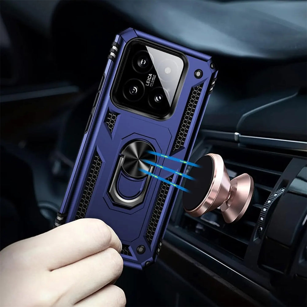 Härte getestete, stoßdämpfende Handyhülle für Xiaomi 14 Pro in Blau