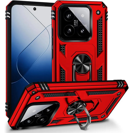 Härte getestete, stoßdämpfende Handyhülle für Xiaomi 14 in Rot