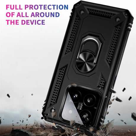 Härte getestete, stoßdämpfende Handyhülle für Xiaomi 14 in Schwarz