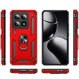 Härte getestete, stoßdämpfende Handyhülle für Xiaomi 14T Pro in Rot