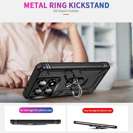 Härte getestete, stoßdämpfende Handyhülle für Xiaomi 14T Pro in Schwarz