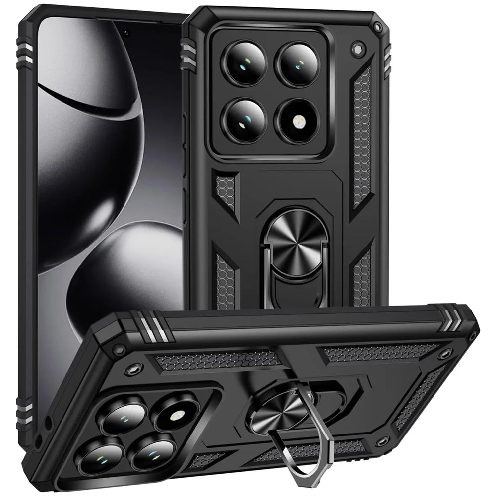 Härte getestete, stoßdämpfende Handyhülle für Xiaomi 14T in Schwarz