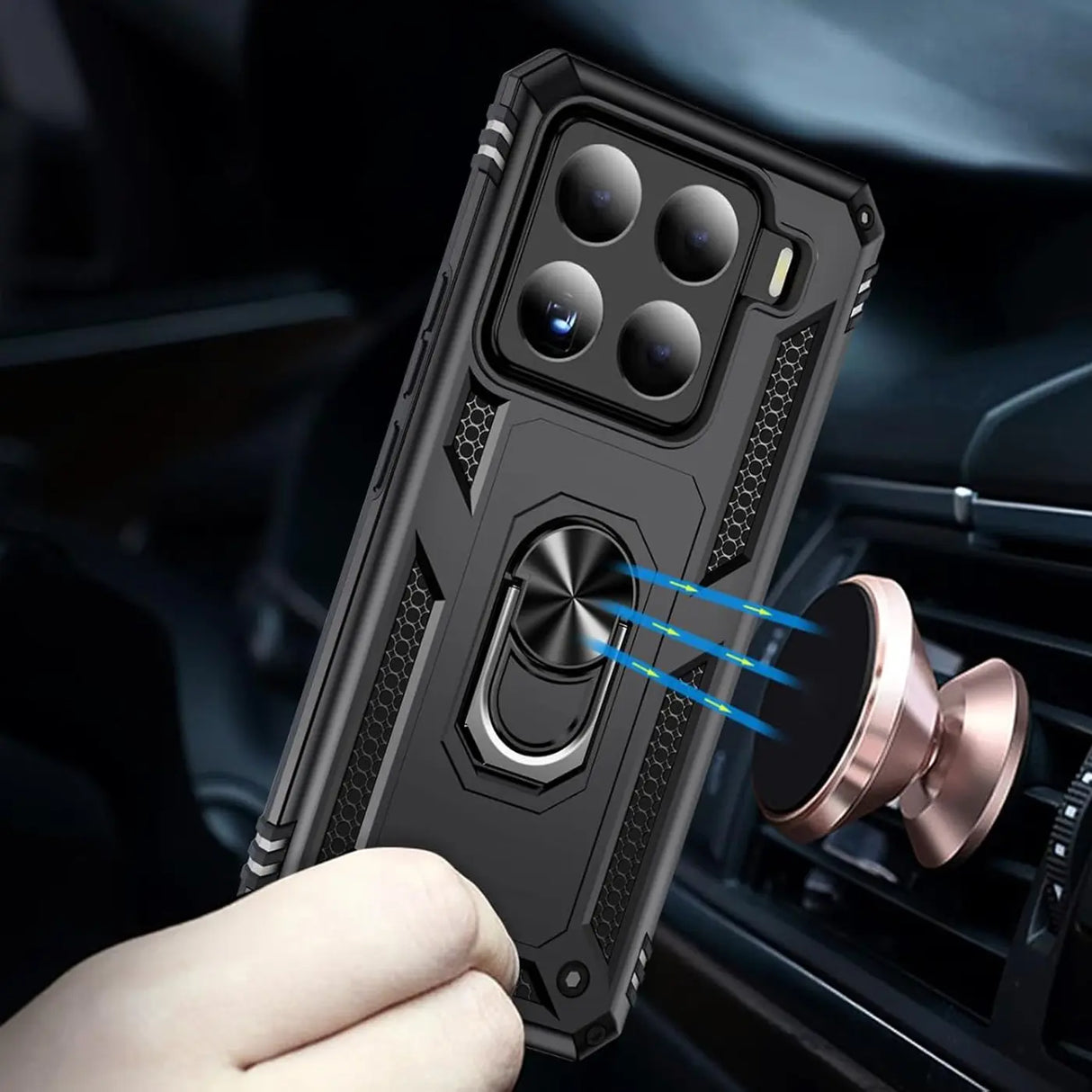 Härte getestete, stoßdämpfende Handyhülle für Xiaomi 15 in Schwarz