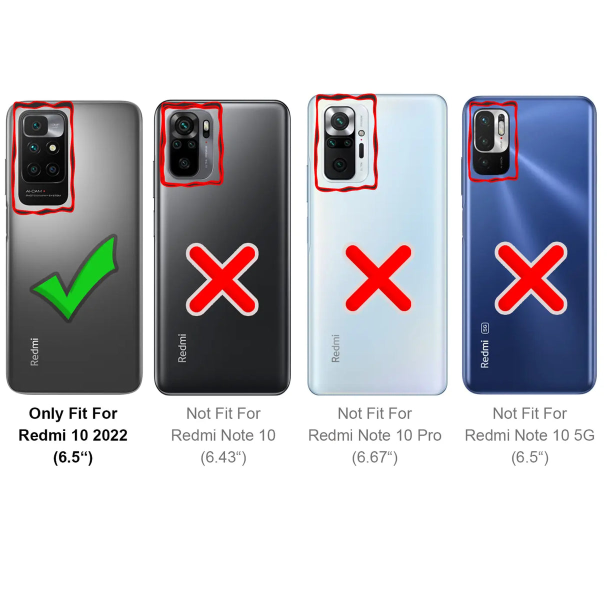 Härte getestete, stoßdämpfende Handyhülle für Xiaomi Redmi 10 in Rot