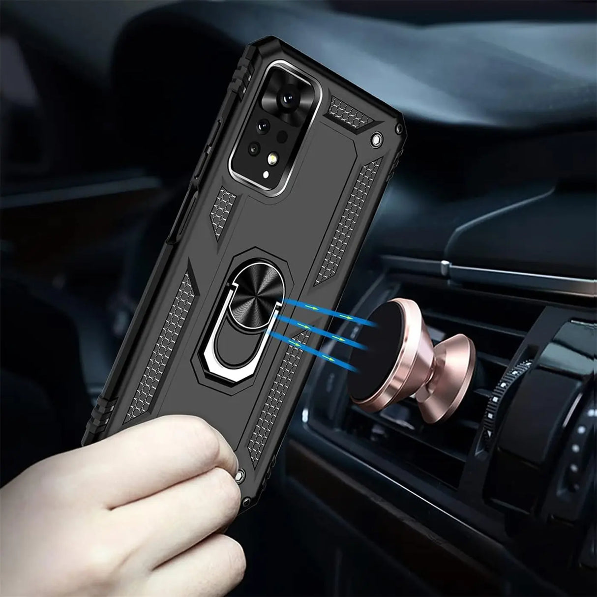 Härte getestete, stoßdämpfende Handyhülle für Xiaomi Redmi 10 in Schwarz
