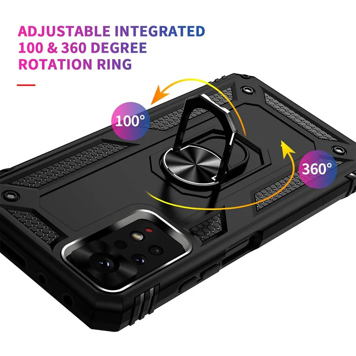 Härte getestete, stoßdämpfende Handyhülle für Xiaomi Redmi 10 in Schwarz