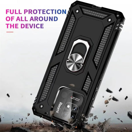 Härte getestete, stoßdämpfende Handyhülle für Xiaomi Redmi 10C in Schwarz