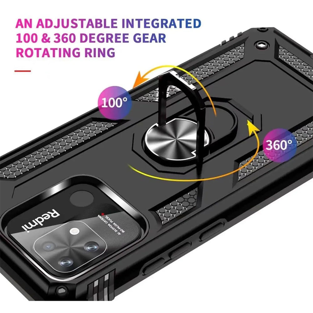 Härte getestete, stoßdämpfende Handyhülle für Xiaomi Redmi 10C in Schwarz