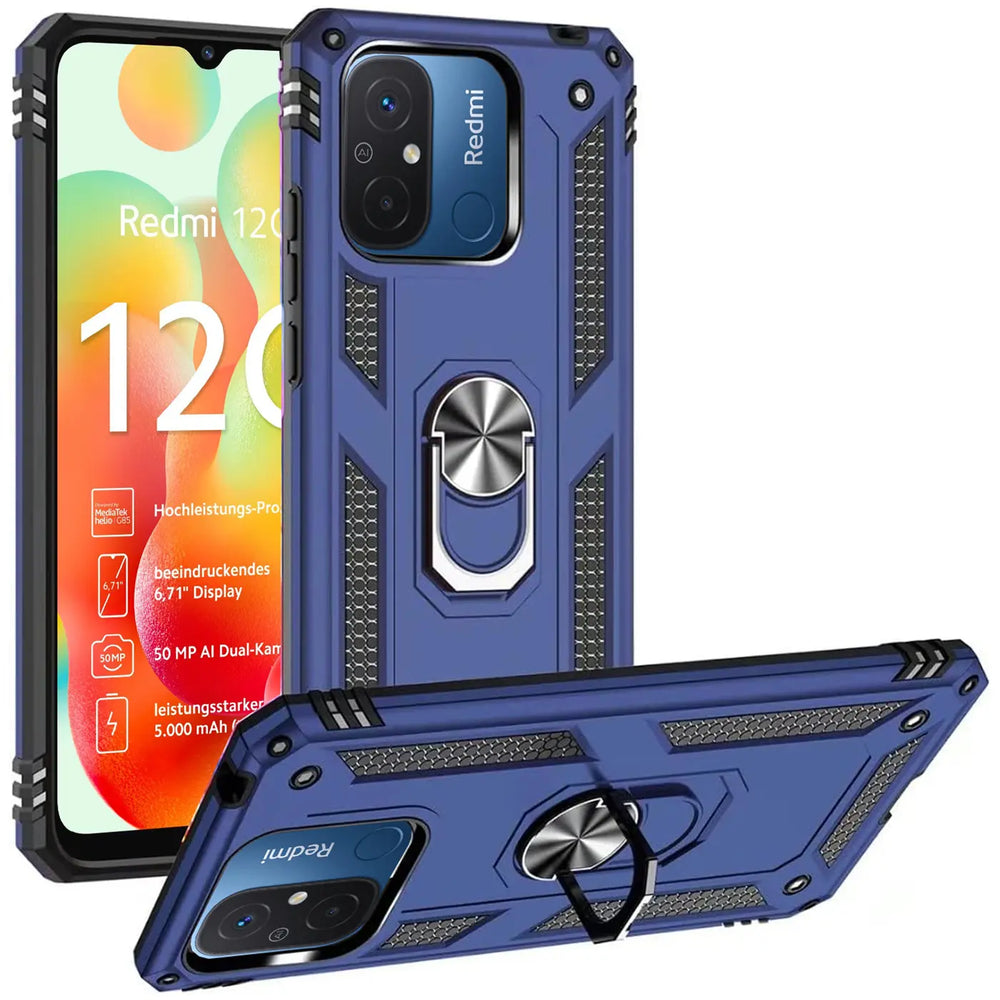 Härte getestete, stoßdämpfende Handyhülle für Xiaomi Redmi 12C in Blau