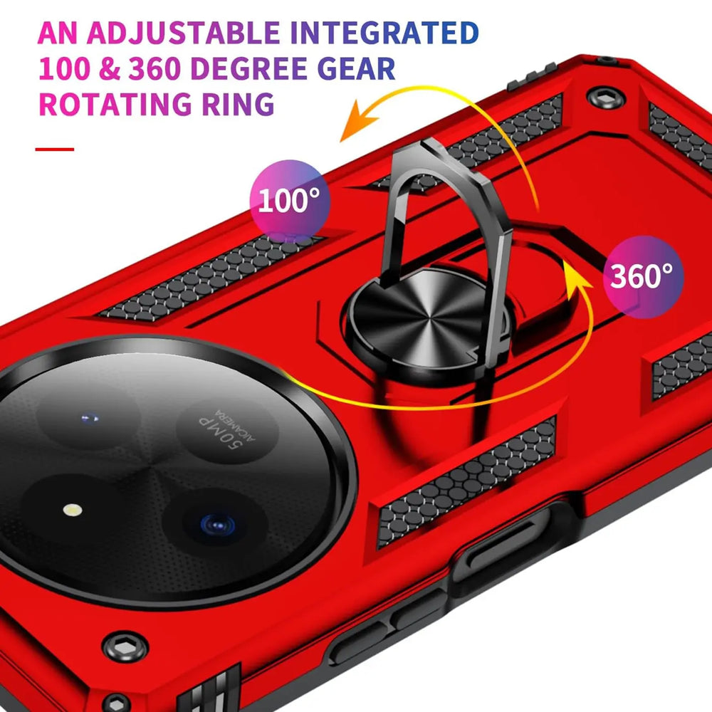 Härte getestete, stoßdämpfende Handyhülle für Xiaomi Redmi 14C in Rot