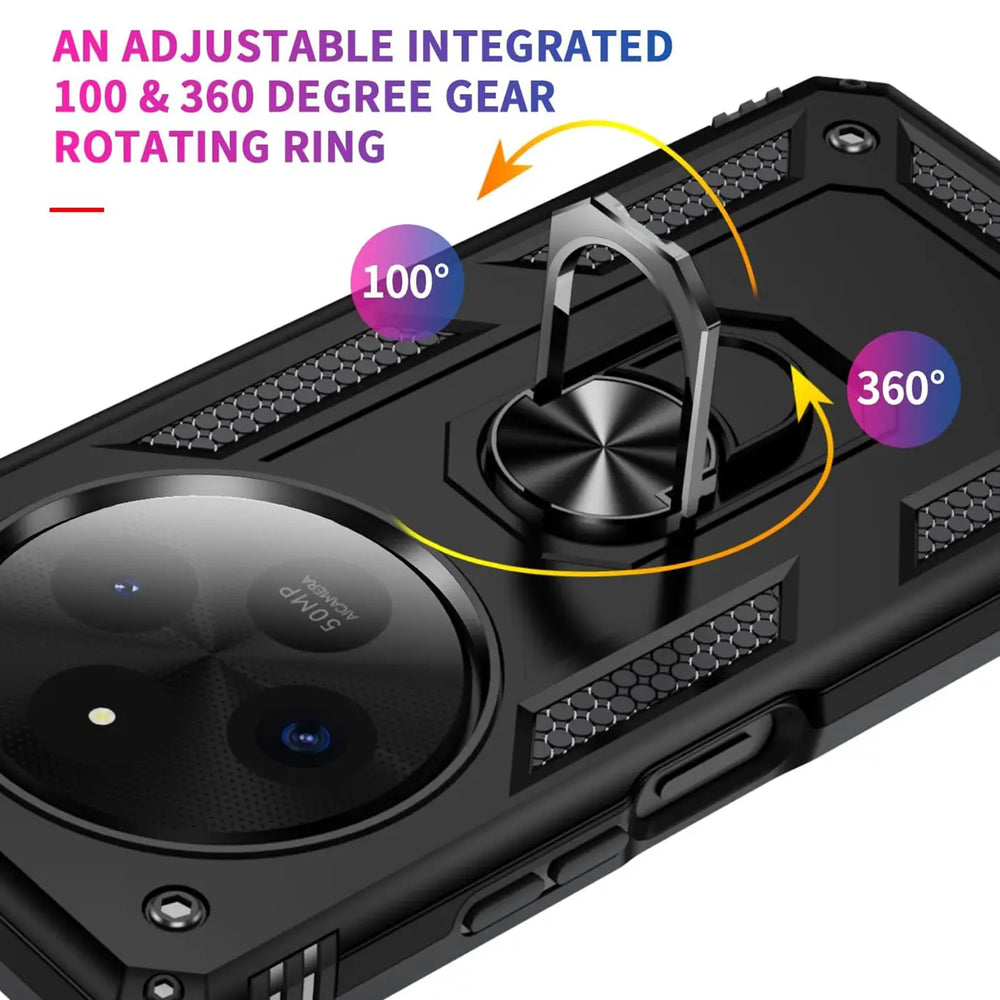 Härte getestete, stoßdämpfende Handyhülle für Xiaomi Redmi 14C in Schwarz