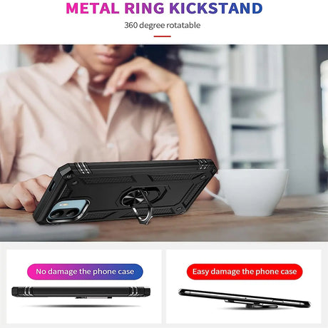 Härte getestete, stoßdämpfende Handyhülle für Xiaomi Redmi A1 in Schwarz