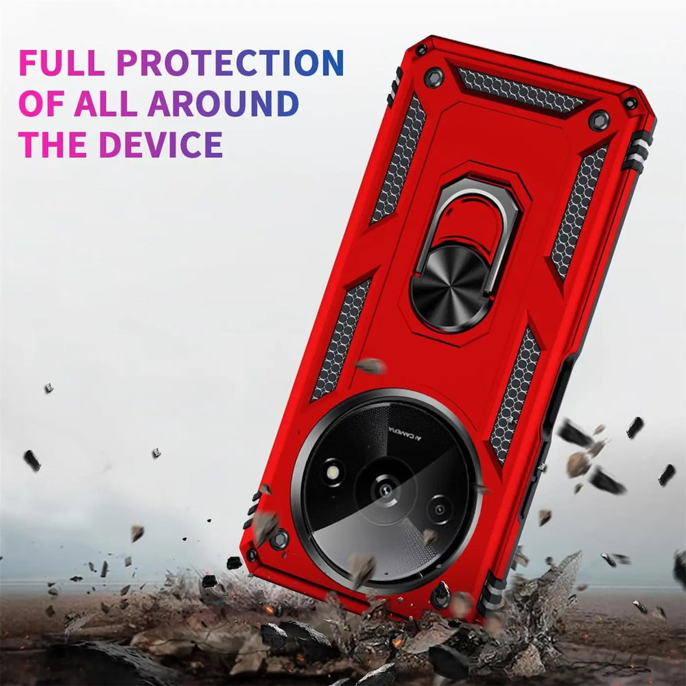 Härte getestete, stoßdämpfende Handyhülle für Xiaomi Redmi A3 in Rot