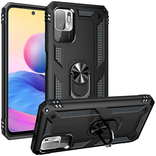Härte getestete, stoßdämpfende Handyhülle für Xiaomi Redmi Note 10 5G in Schwarz