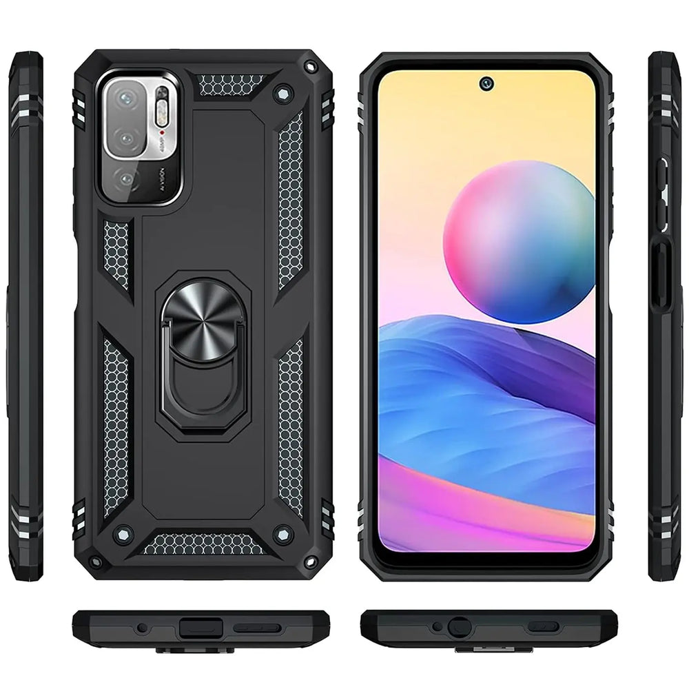Härte getestete, stoßdämpfende Handyhülle für Xiaomi Redmi Note 10 5G in Schwarz