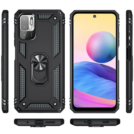 Härte getestete, stoßdämpfende Handyhülle für Xiaomi Redmi Note 10 5G in Schwarz