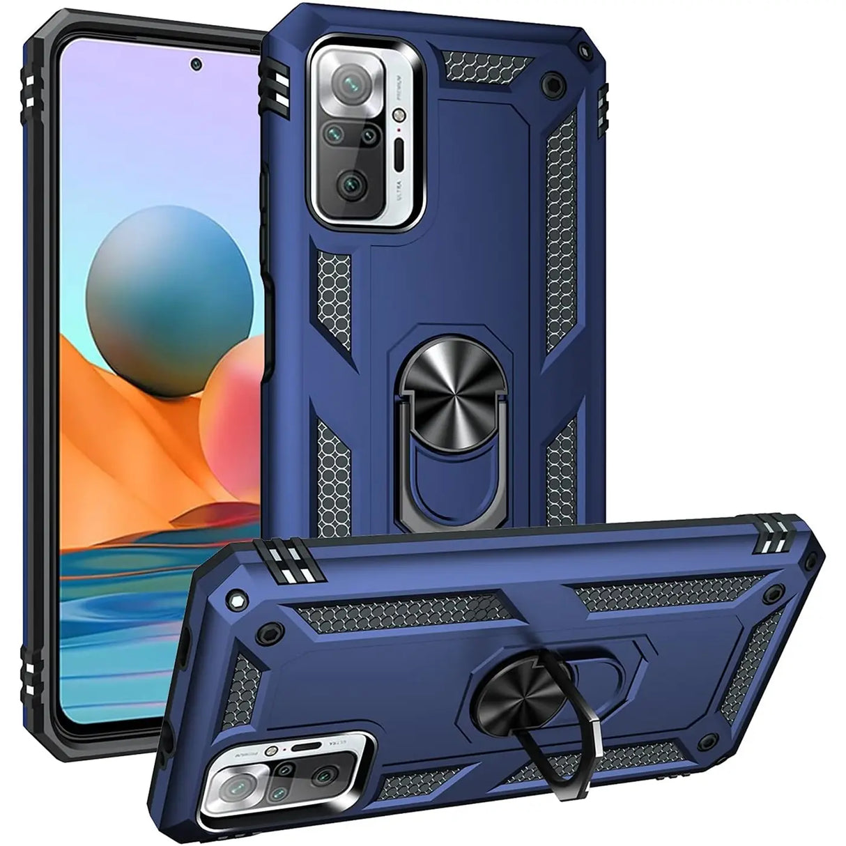 Härte getestete, stoßdämpfende Handyhülle für Xiaomi Redmi Note 10 Pro in Blau
