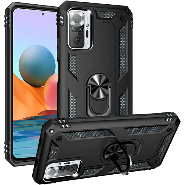 Härte getestete, stoßdämpfende Handyhülle für Xiaomi Redmi Note 10 Pro in Schwarz