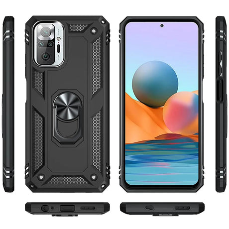 Härte getestete, stoßdämpfende Handyhülle für Xiaomi Redmi Note 10 Pro in Schwarz