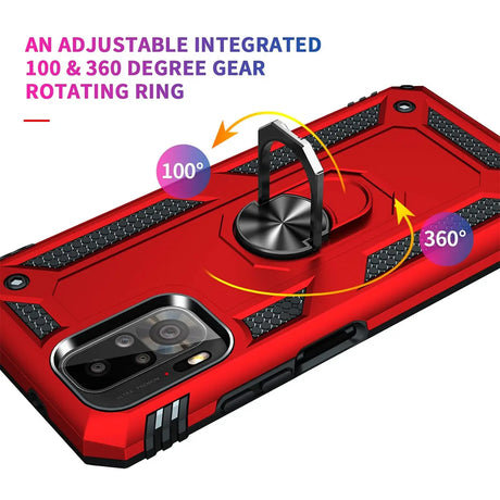 Härte getestete, stoßdämpfende Handyhülle für Xiaomi Redmi Note 10 / 10S in Rot