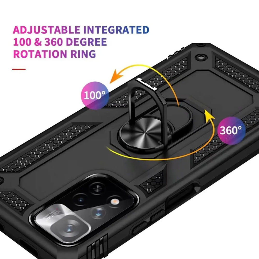 Härte getestete, stoßdämpfende Handyhülle für Xiaomi Redmi Note 11 Pro+ 5G in Schwarz