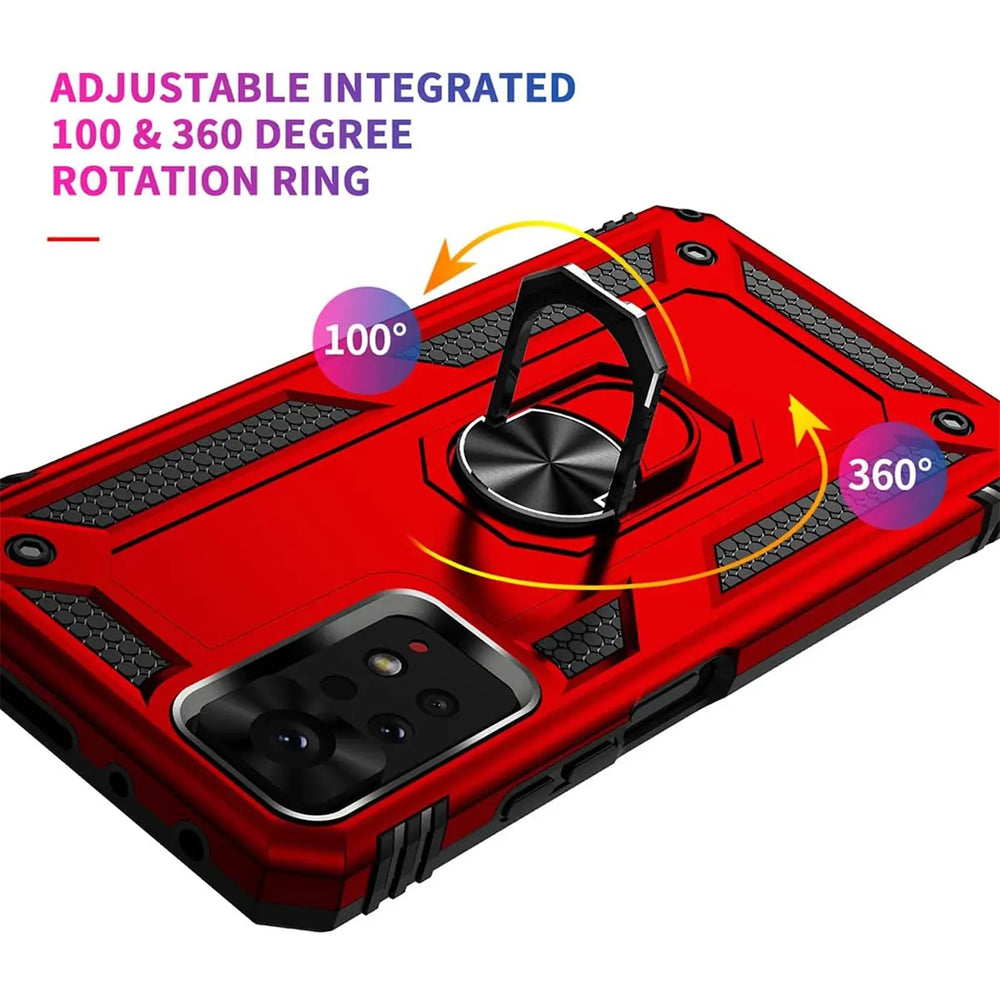 Härte getestete, stoßdämpfende Handyhülle für Xiaomi Redmi Note 11 Pro / Note 11 Pro 5G in Rot