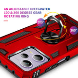 Härte getestete, stoßdämpfende Handyhülle für Xiaomi Redmi Note 12 5G in Rot