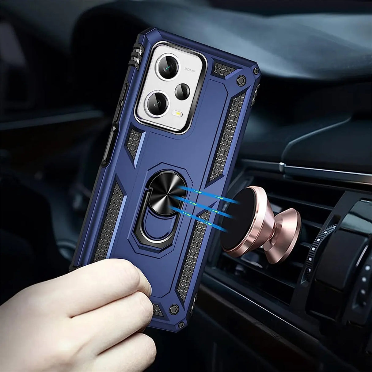 Härte getestete, stoßdämpfende Handyhülle für Xiaomi Redmi Note 12 Pro Plus 5G in Blau