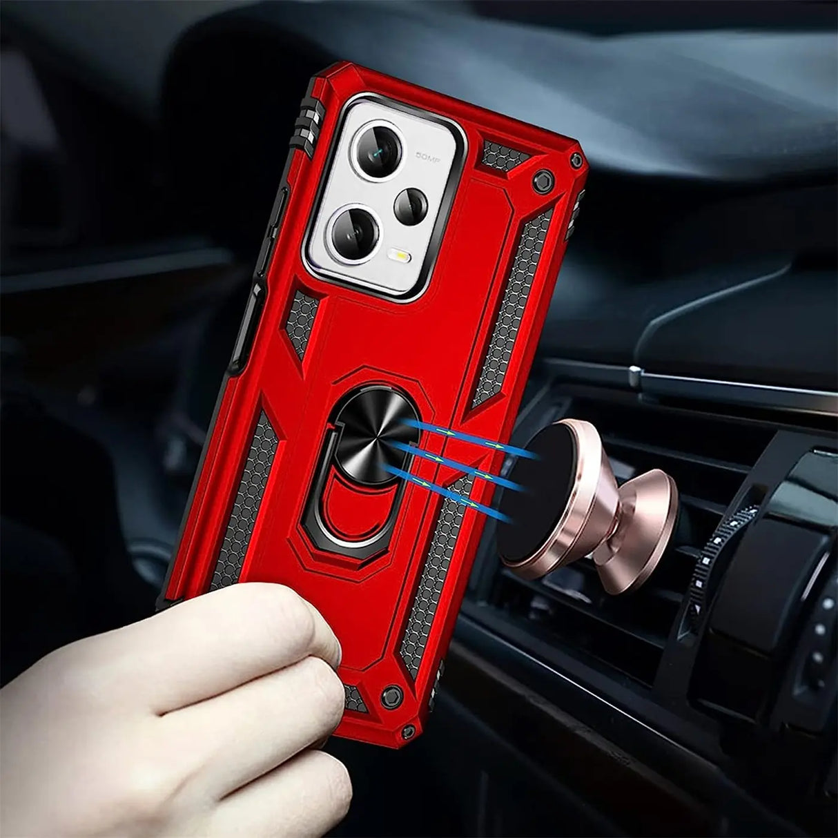 Härte getestete, stoßdämpfende Handyhülle für Xiaomi Redmi Note 12 Pro Plus 5G in Rot