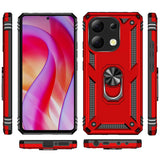 Härte getestete, stoßdämpfende Handyhülle für Xiaomi Redmi Note 13 4G in Rot