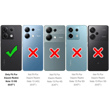 Härte getestete, stoßdämpfende Handyhülle für Xiaomi Redmi Note 13 5G in Blau