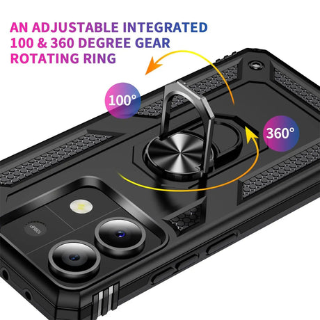 Härte getestete, stoßdämpfende Handyhülle für Xiaomi Redmi Note 13 5G in Schwarz