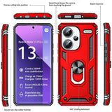 Härte getestete, stoßdämpfende Handyhülle für Xiaomi Redmi Note 13 Pro+ 5G in Rot