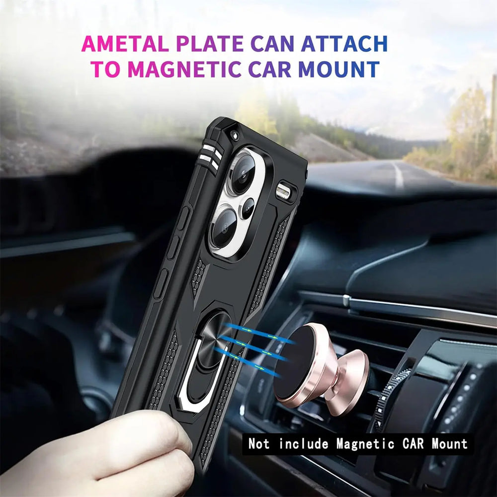 Härte getestete, stoßdämpfende Handyhülle für Xiaomi Redmi Note 13 Pro+ 5G in Schwarz